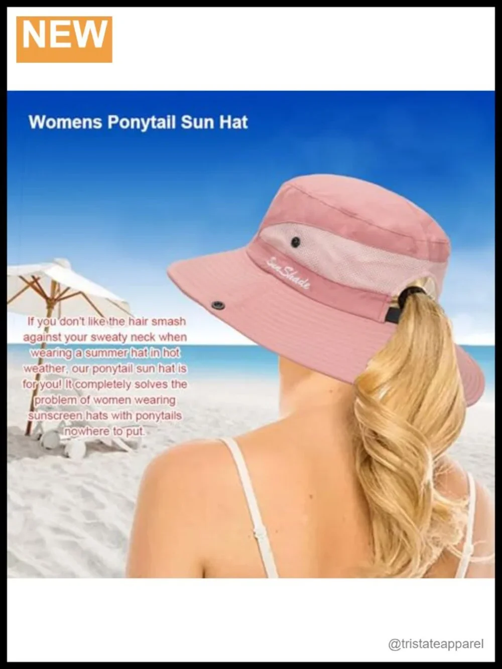 Women's Wide Brim Sun Hat with UV Protection and Adjustable Chin Strap